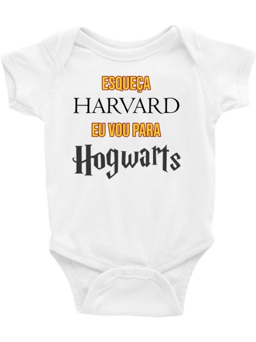 Body Bebê Infantil Esqueça Harvard Eu Vou Para Hogwarts (Harry Potter)